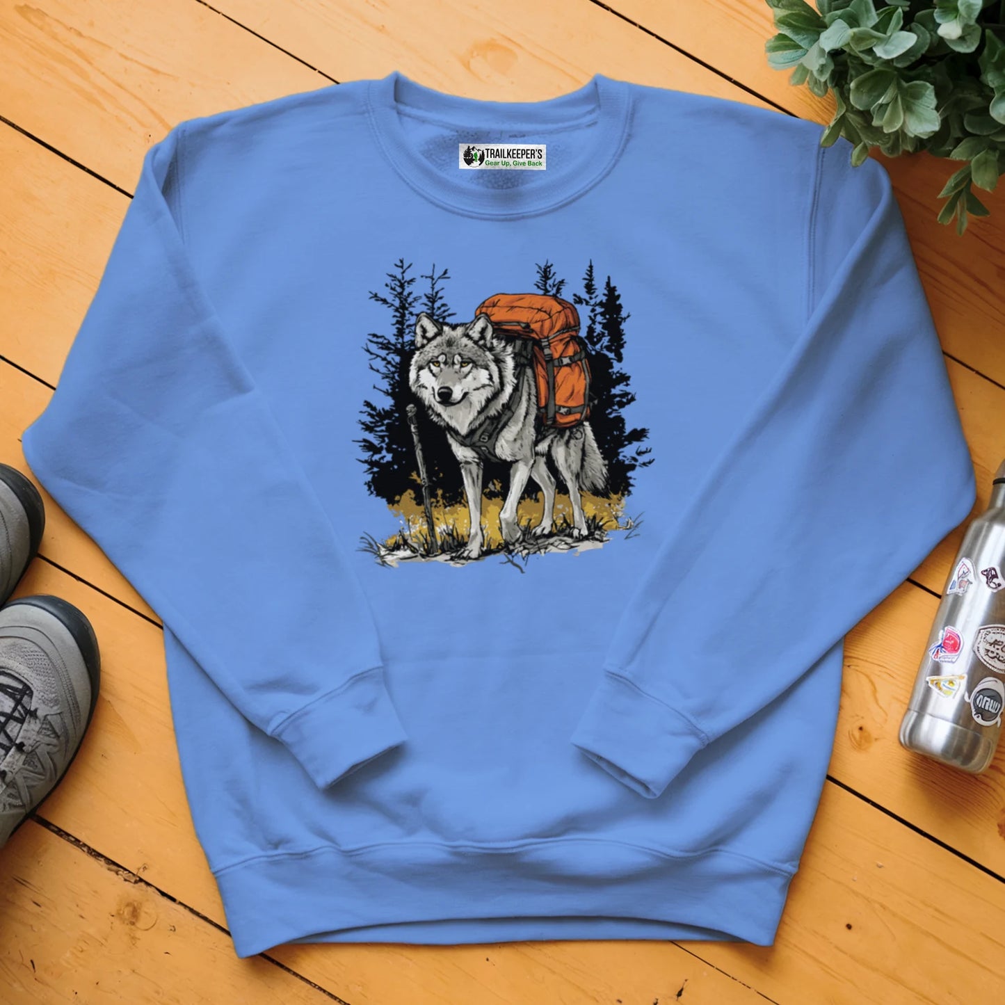 Wolf Backpacker In The Forest Sweatshirt