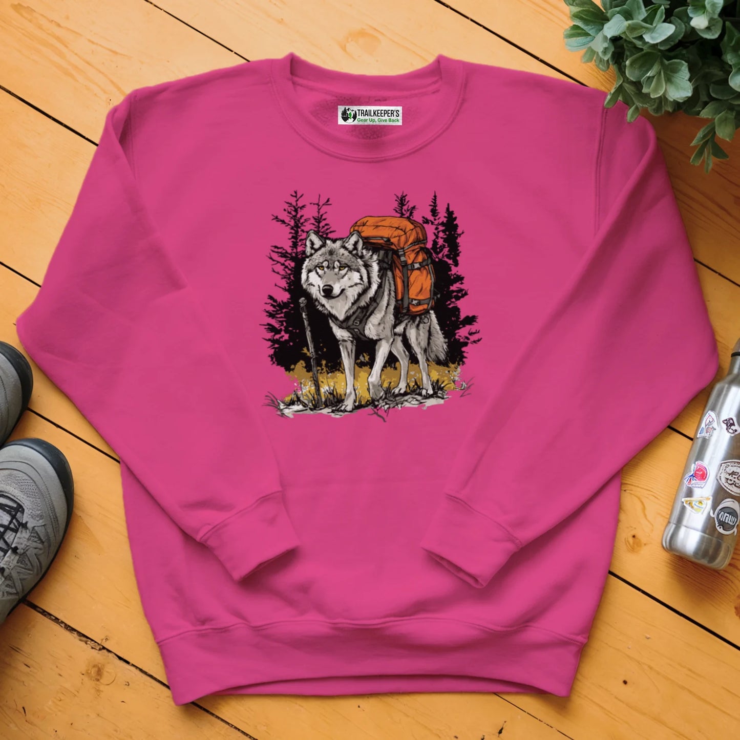 Wolf Backpacker In The Forest Sweatshirt
