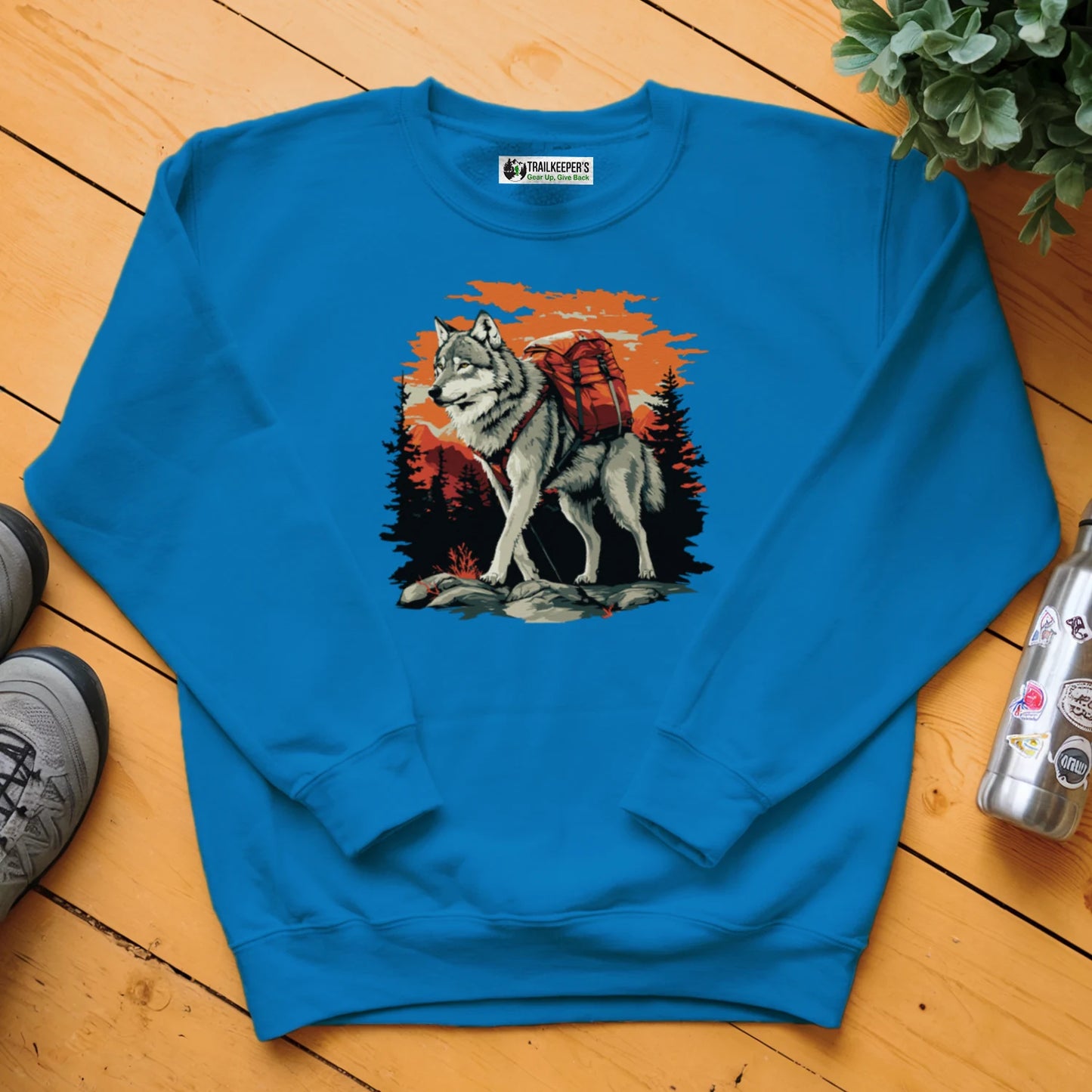 Wolf Backpacker In The Forest Sweatshirt