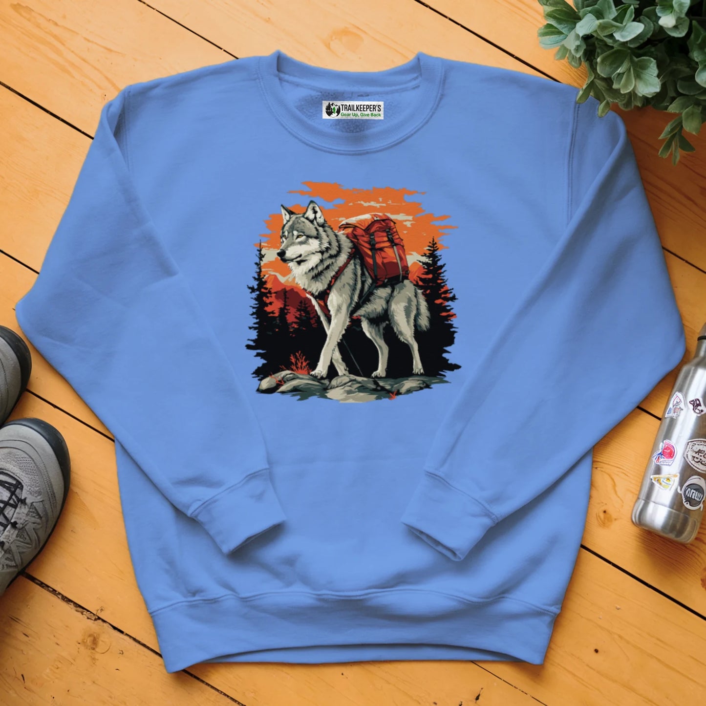 Wolf Backpacker In The Forest Sweatshirt