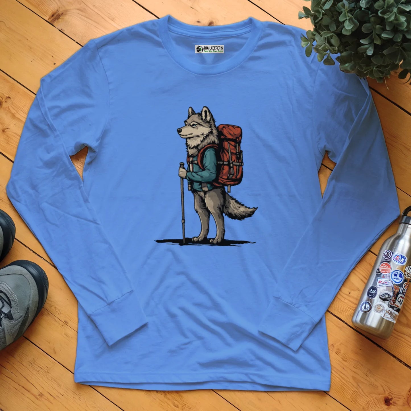 Wolf Backpacker Long Sleeve T-Shirt