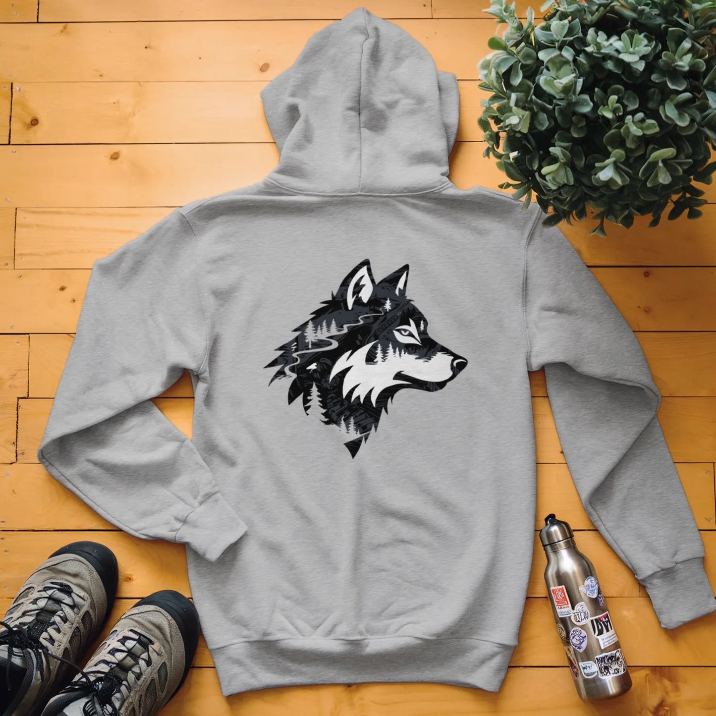 Wolf Head Forest Hoodie