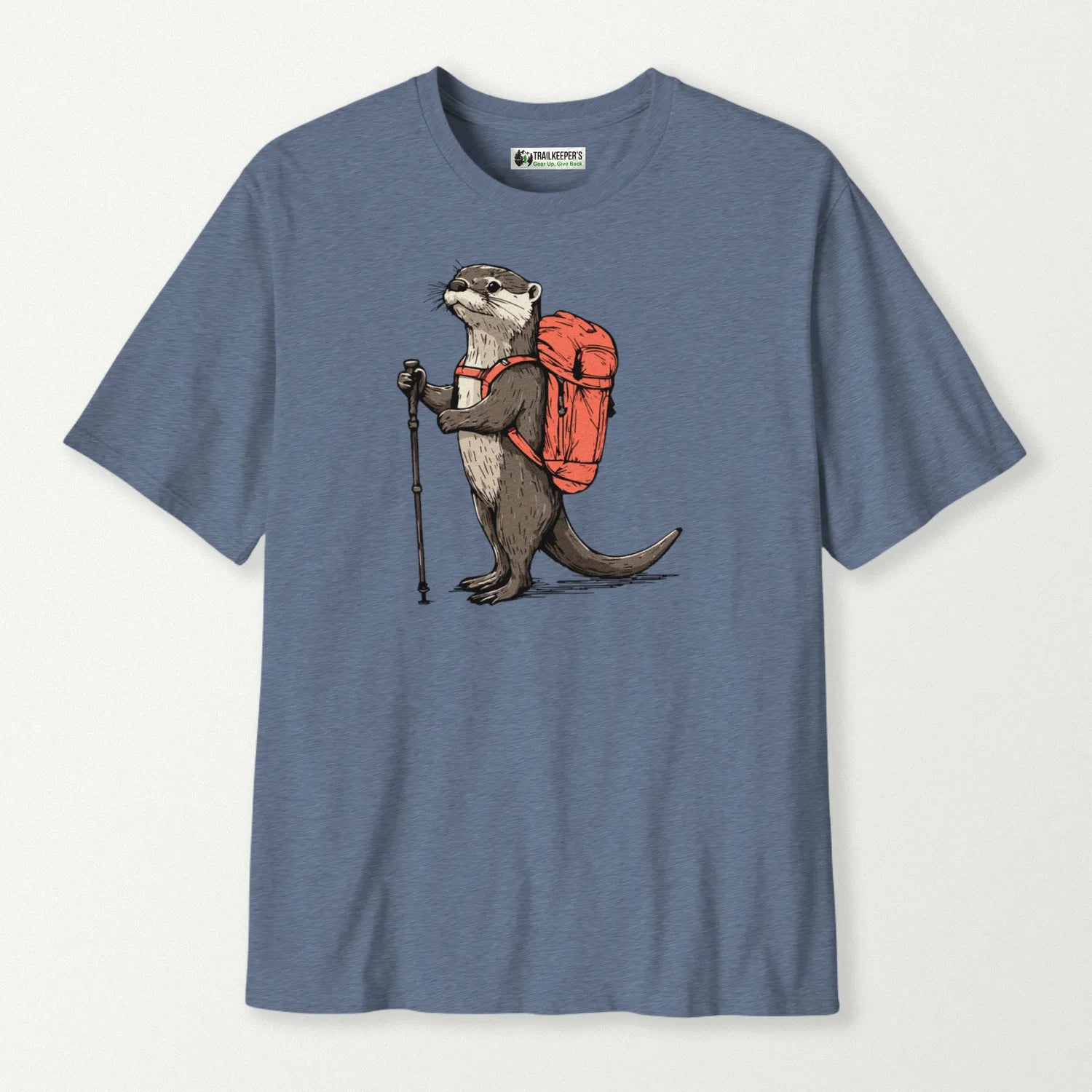 Otter Hiking Tee Animal Graphic for Outdoor Adventures Ideal for Nature Trails, Campsites & Hiking Antique Sapphire Trailkeepers Clothing Otter Hiking Tee Animal Graphic for Outdoor Adventures Ideal for Nature Trails, Campsites & Hiking Antique Sapphire Trailkeepers Clothing