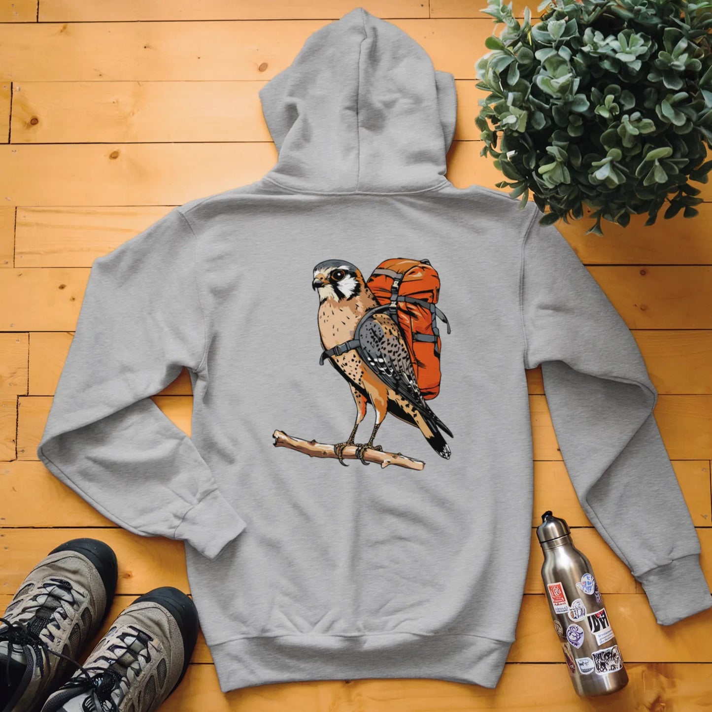 American Kestrel Backpacker Hoodie