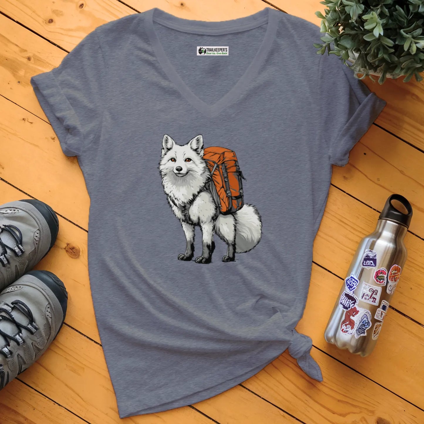 Arctic Fox Backpacker V-Neck T-Shirt