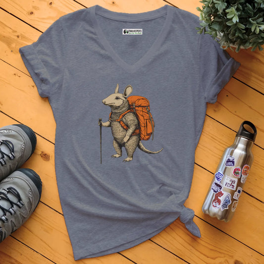 Armadillo Backpacker V-Neck T-Shirt
