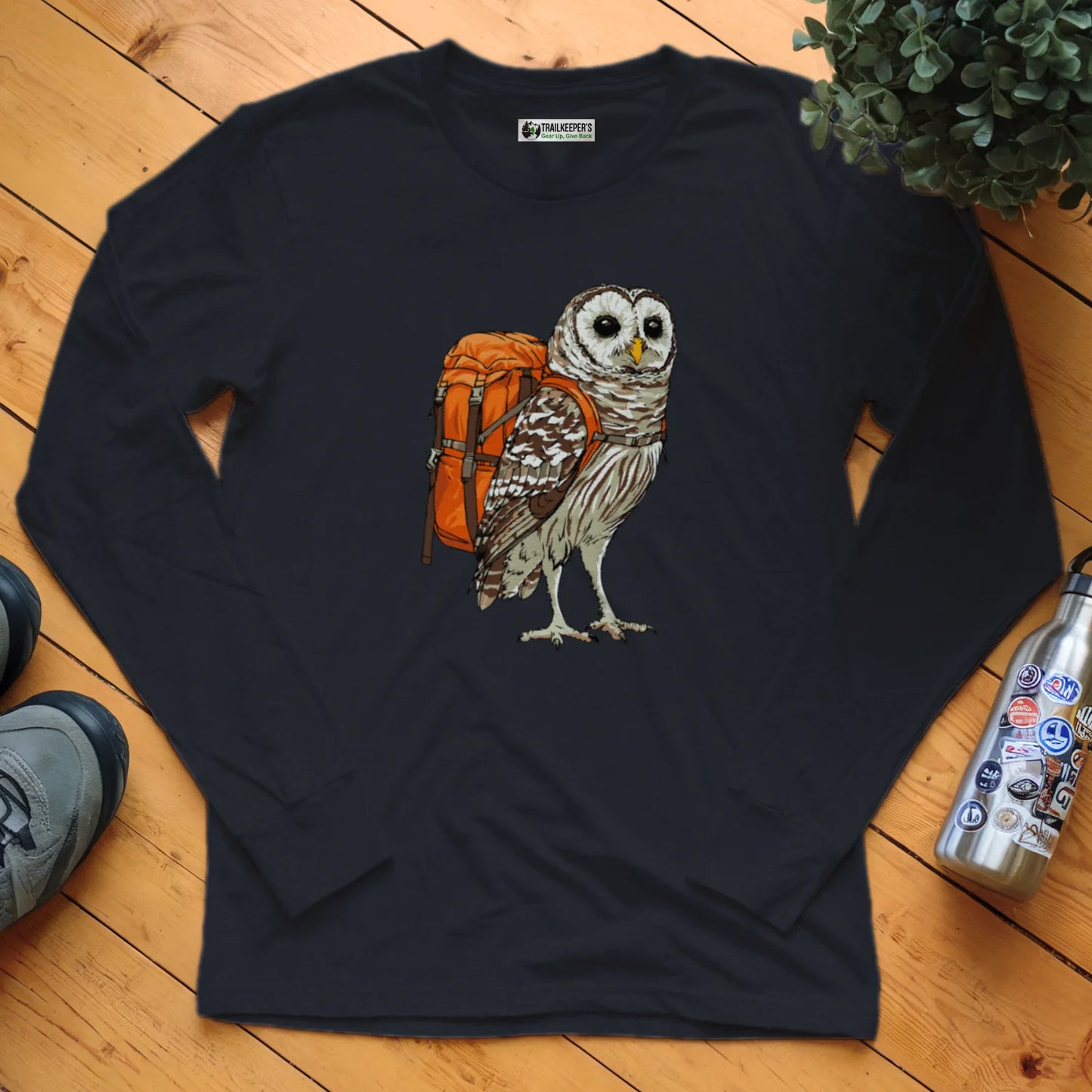 Barred Owl Backpacker Long Sleeve T-Shirt