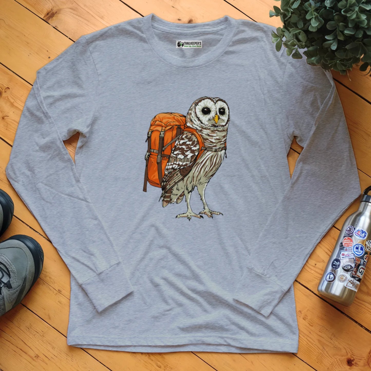 Barred Owl Backpacker Long Sleeve T-Shirt