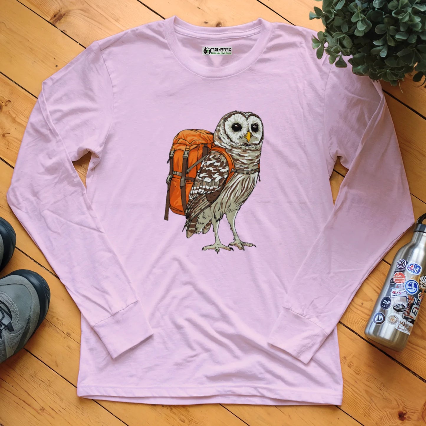 Barred Owl Backpacker Long Sleeve T-Shirt