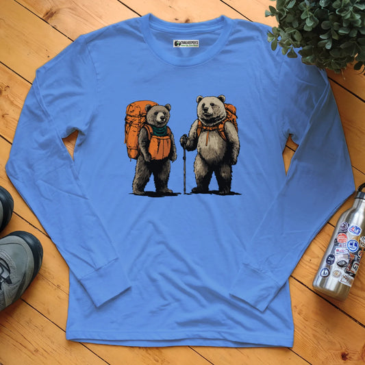 Bear Backpacker Couple Long Sleeve T-Shirt