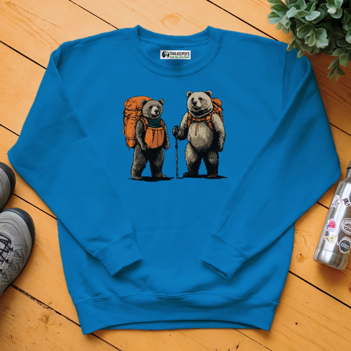 Bear Backpacker Couple Sweatshirt