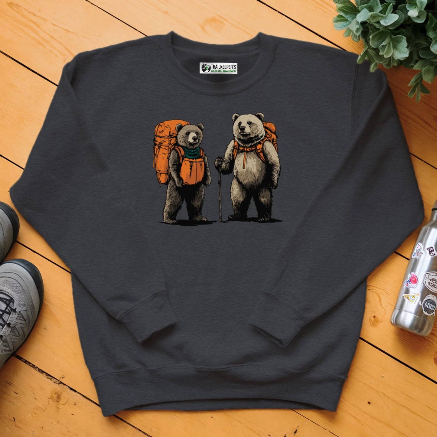 Bear Backpacker Couple Sweatshirt