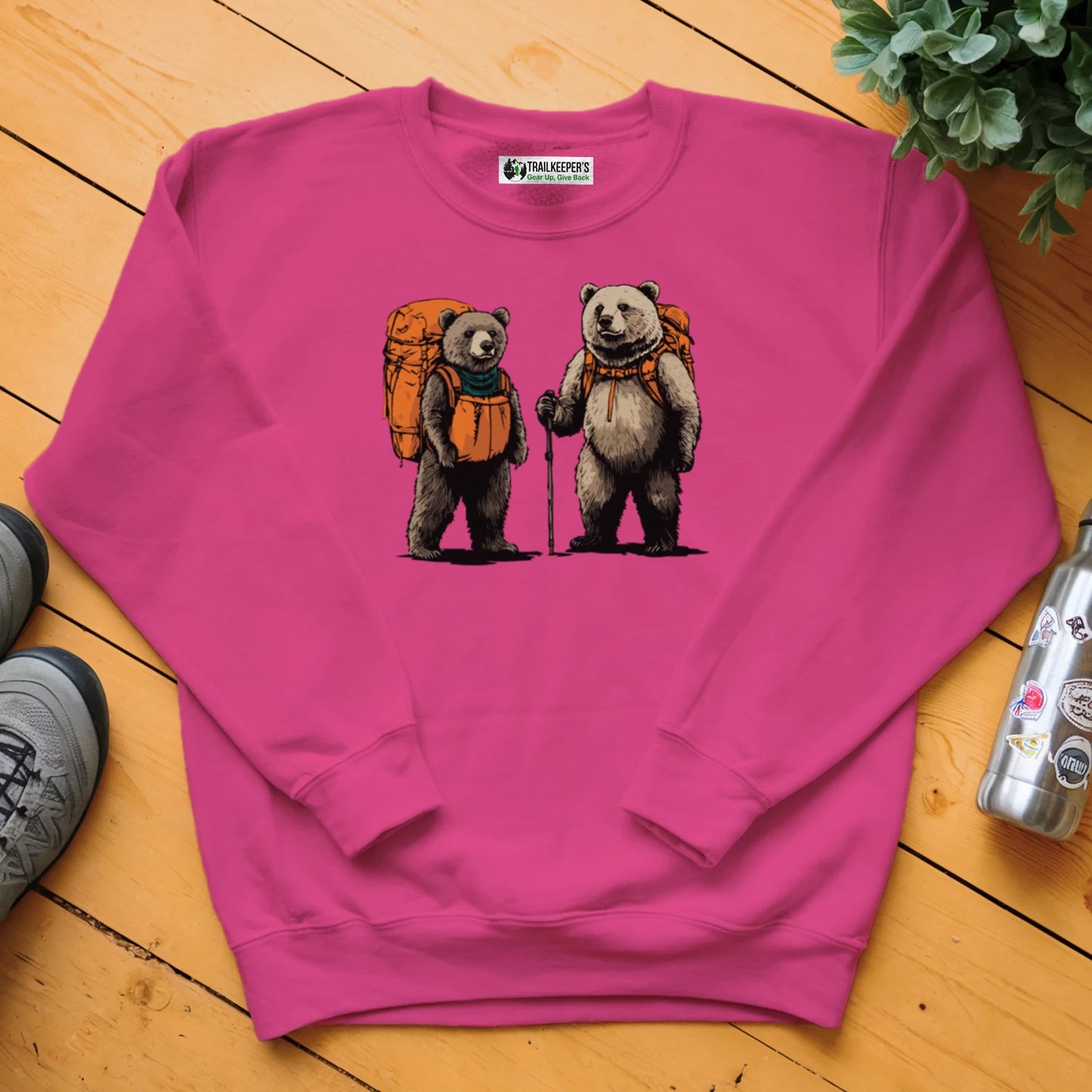 Bear Backpacker Couple Sweatshirt