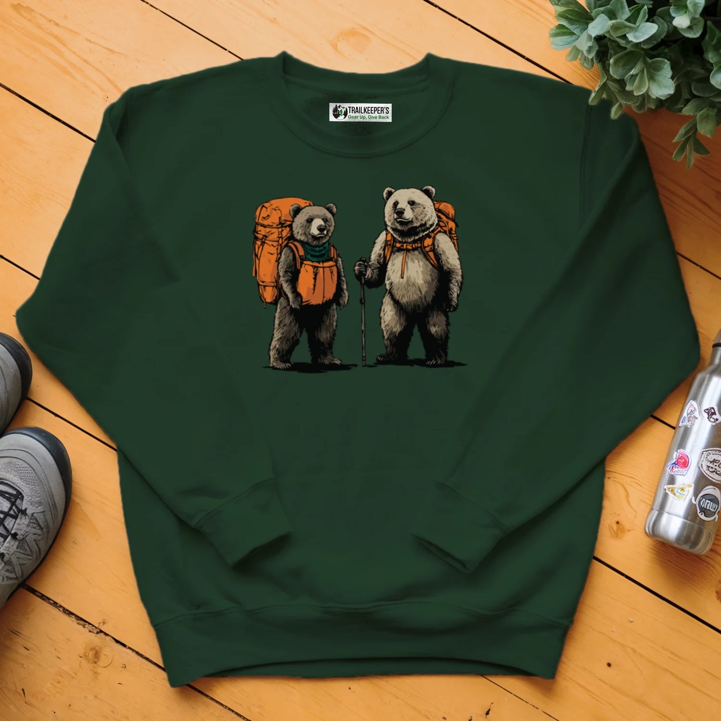 Bear Backpacker Couple Sweatshirt