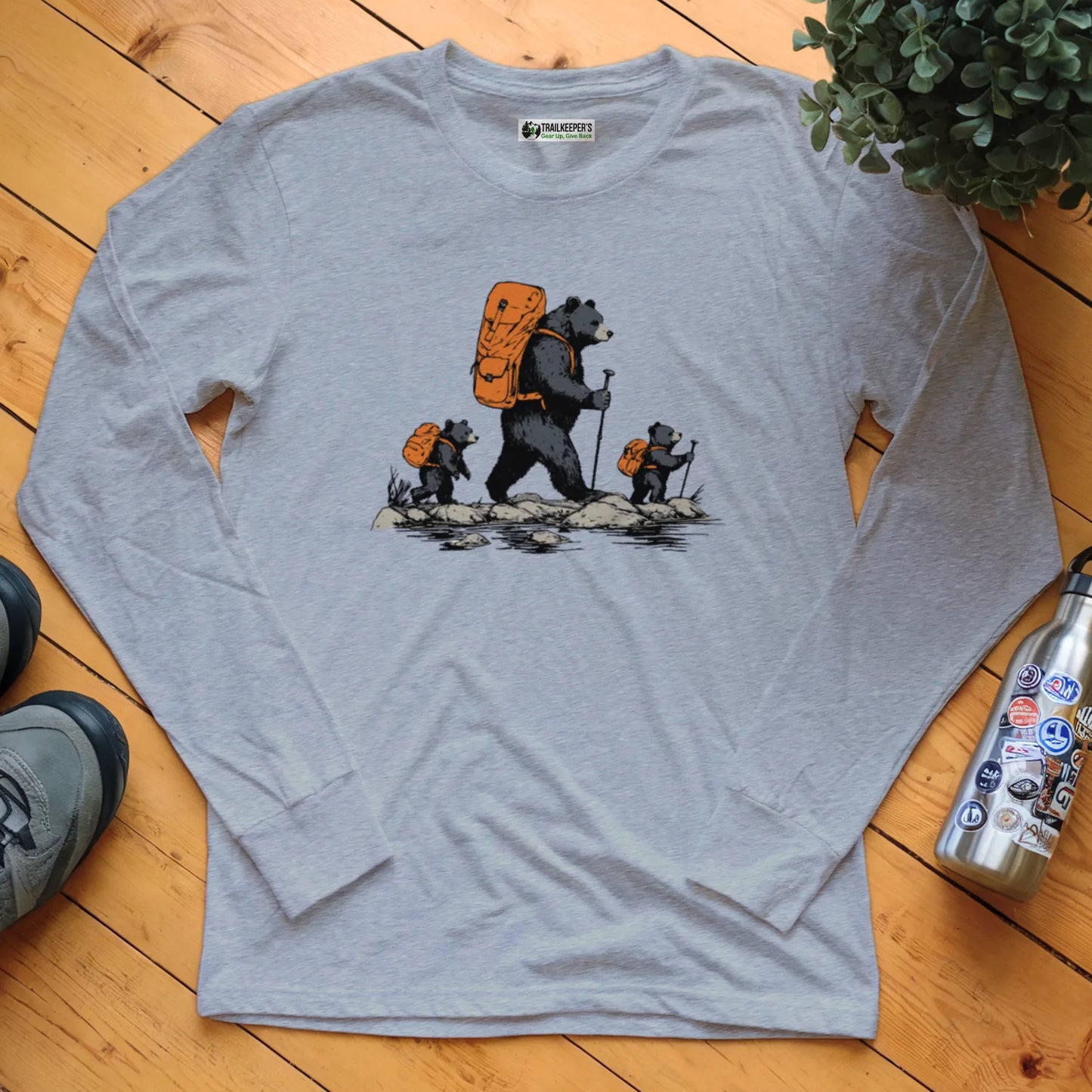 Bear Backpacker Family Long Sleeve T-Shirt