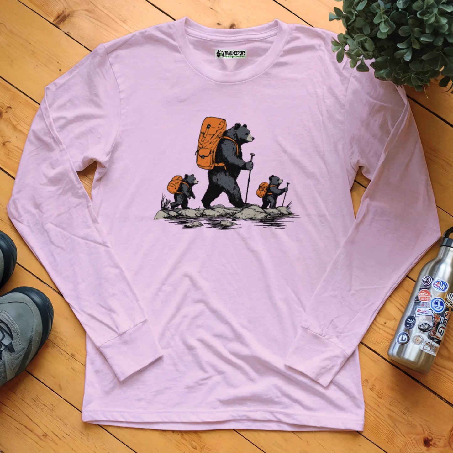 Bear Backpacker Family Long Sleeve T-Shirt