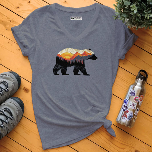 Bear Mountain Scenery V-Neck T-Shirt
