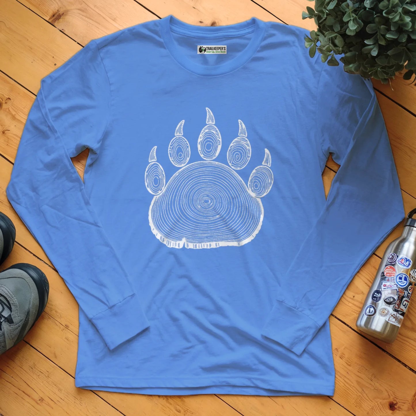 Bear Paw Tree Rings Long Sleeve T-Shirt