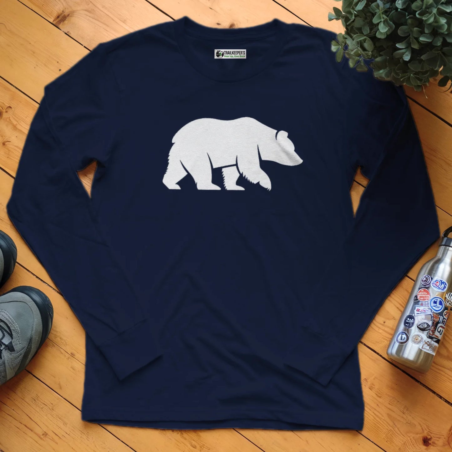 Bear Silhouette Long Sleeve T-Shirt