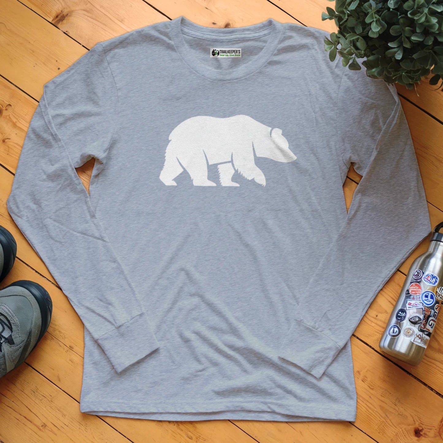Bear Silhouette Long Sleeve T-Shirt