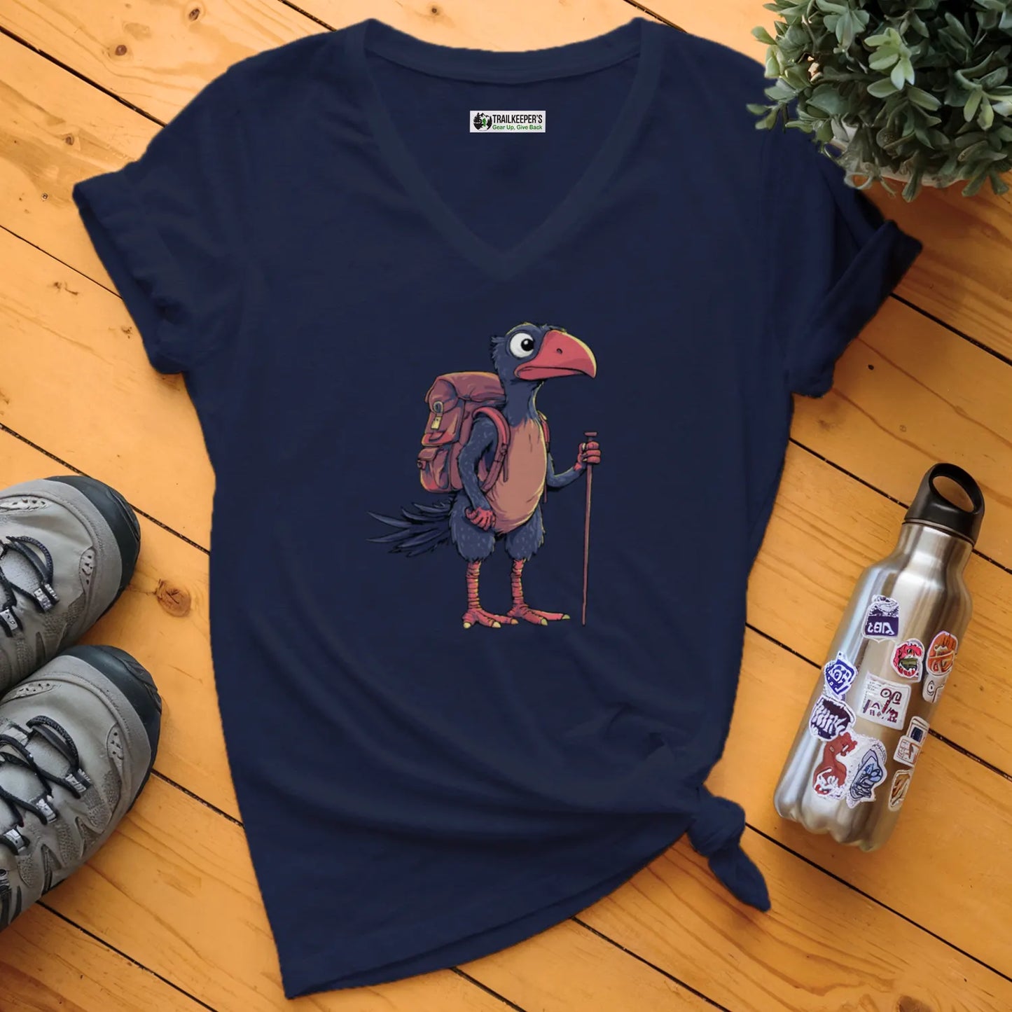 Bird Backpacker V-Neck T-Shirt
