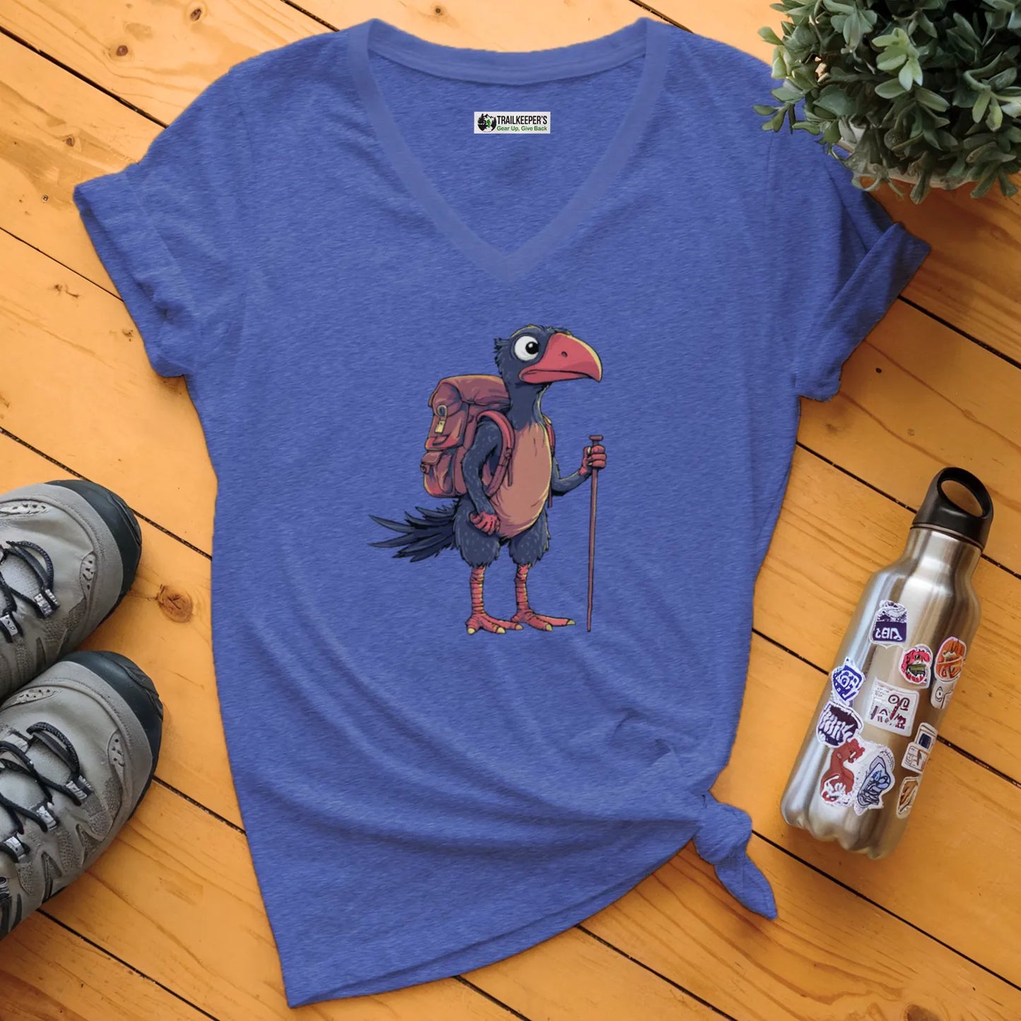 Bird Backpacker V-Neck T-Shirt