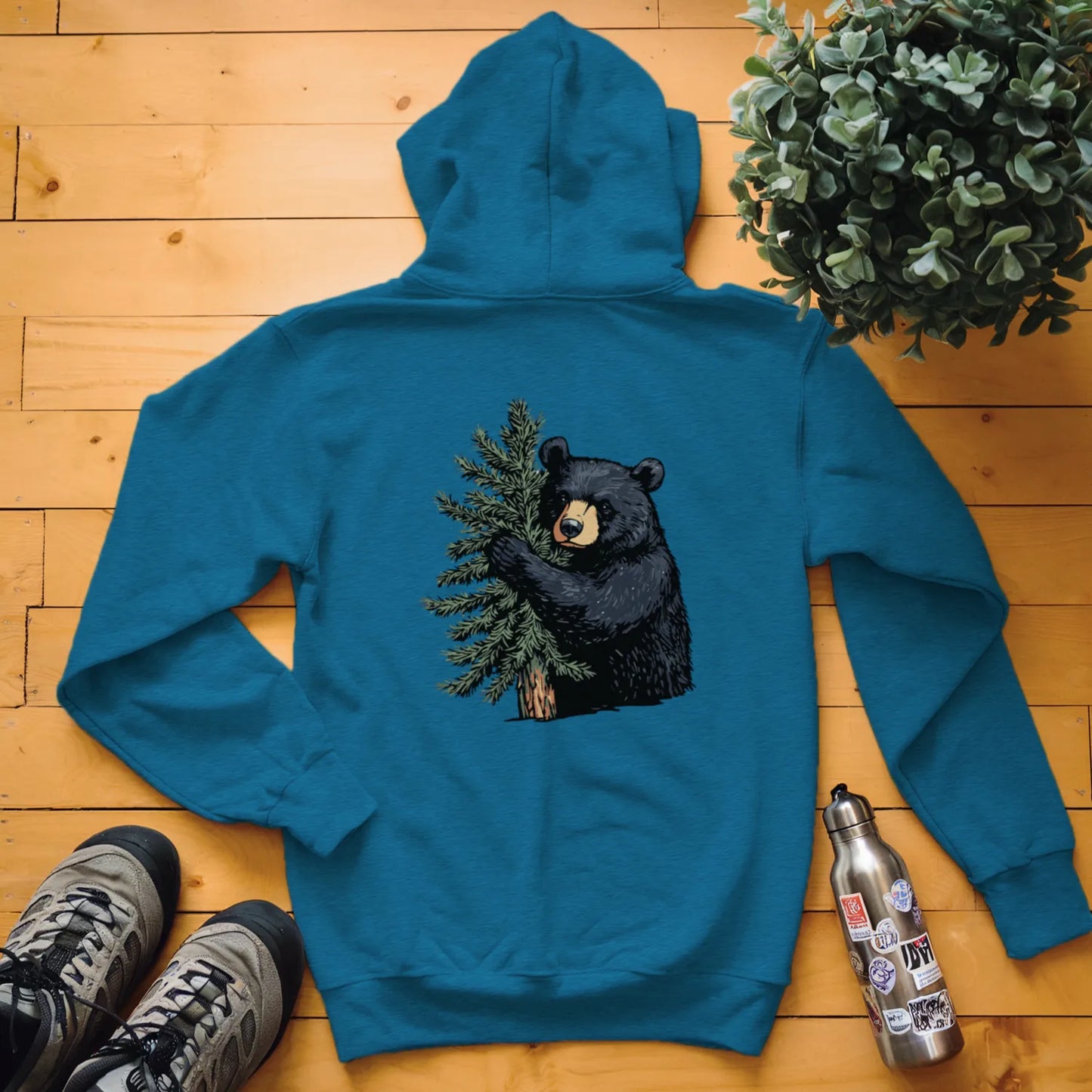 Black Bear Tree Hugger Hoodie