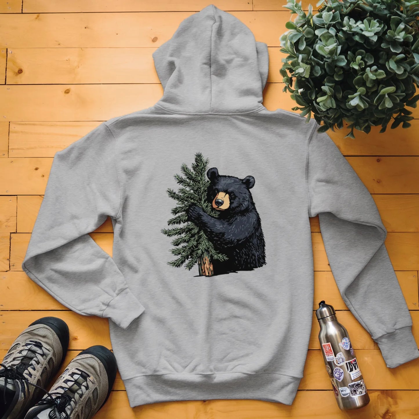 Black Bear Tree Hugger Hoodie