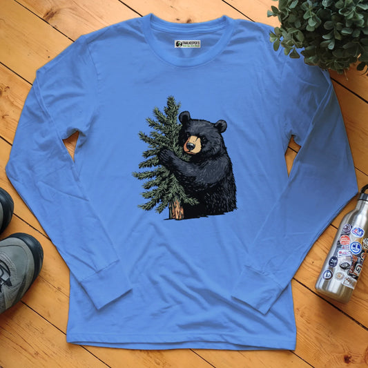 Black Bear Tree Hugger Long Sleeve T-Shirt