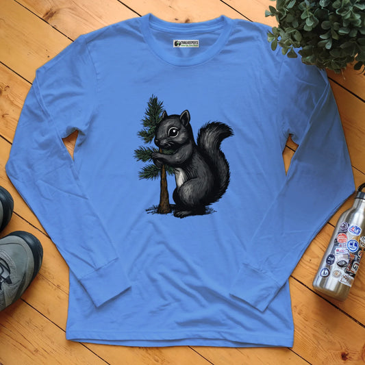 Black Squirrel Tree Hugger Long Sleeve T-Shirt