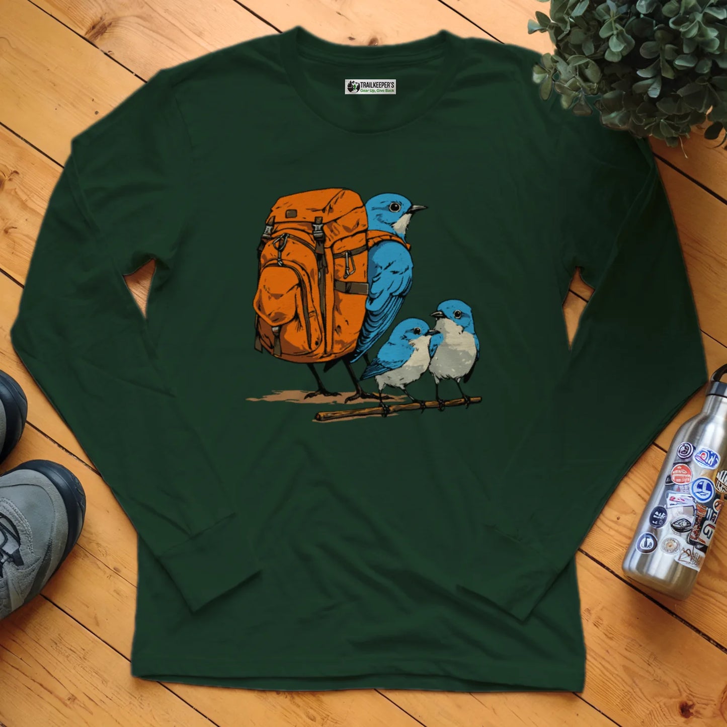 Bluebird Backpacker Family Long Sleeve T-Shirt
