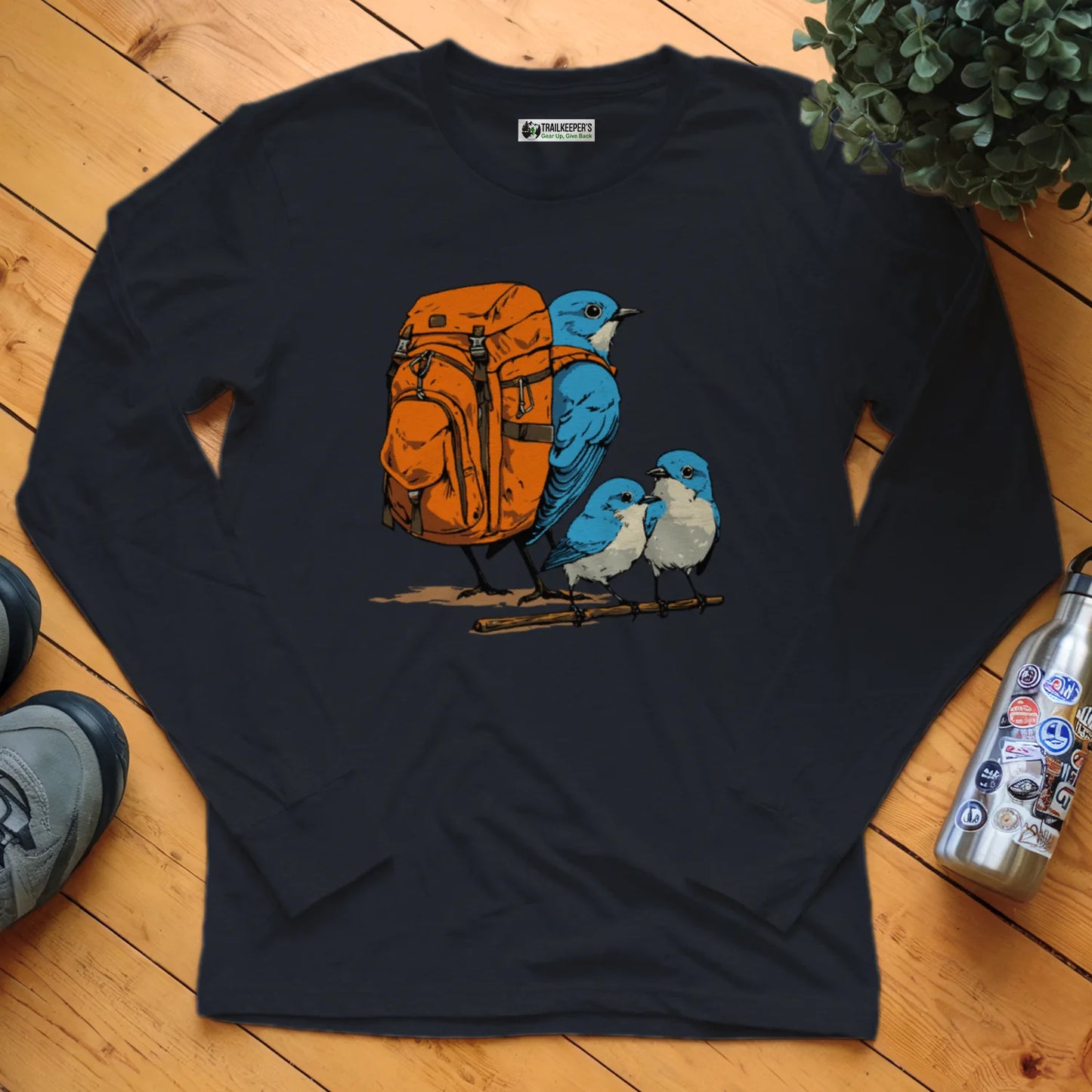 Bluebird Backpacker Family Long Sleeve T-Shirt