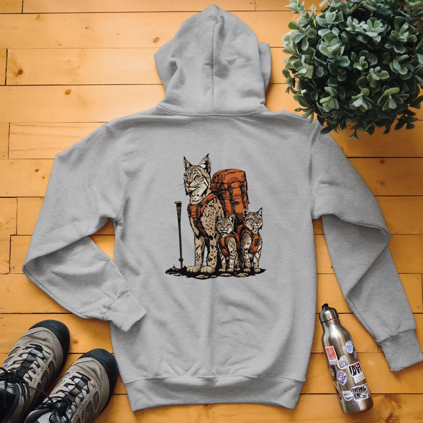 Bobcat Backpacker Family Hoodie