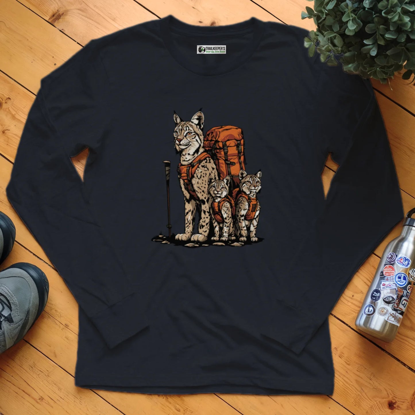 Bobcat Backpacker Family Long Sleeve T-Shirt