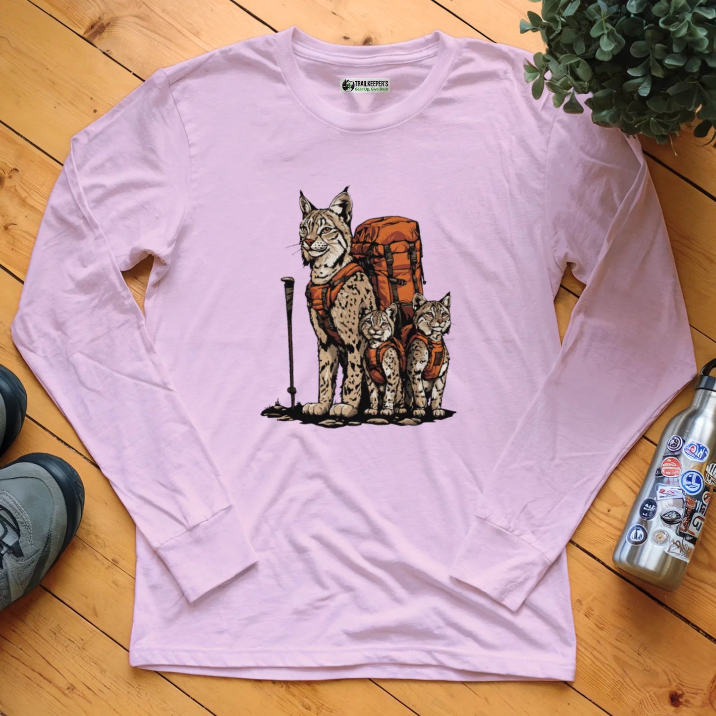 Bobcat Backpacker Family Long Sleeve T-Shirt