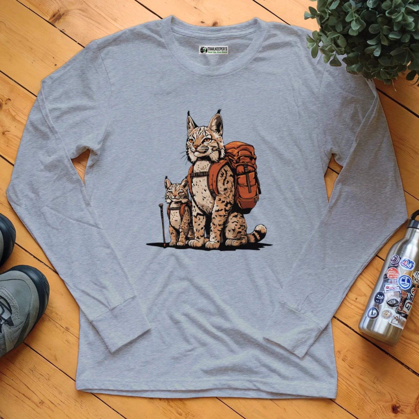 Bobcat Backpacker Family Long Sleeve T-Shirt