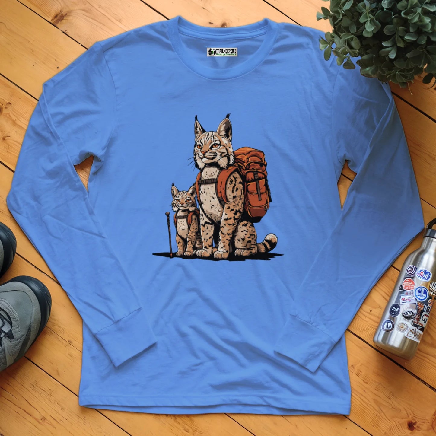 Bobcat Backpacker Family Long Sleeve T-Shirt