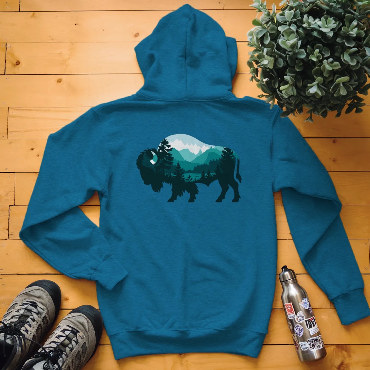 Buffalo Mountain Scene Hoodie