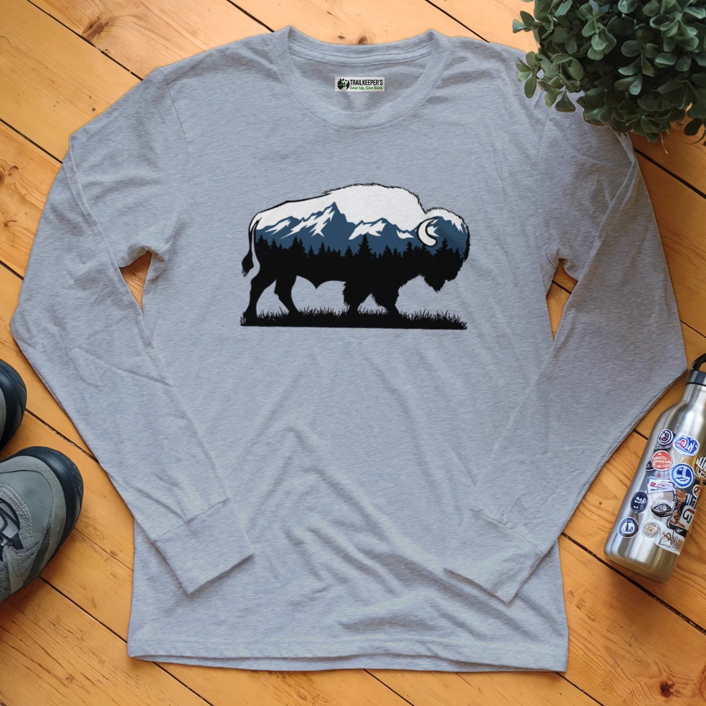 Buffalo Mountain View Long Sleeve T-Shirt