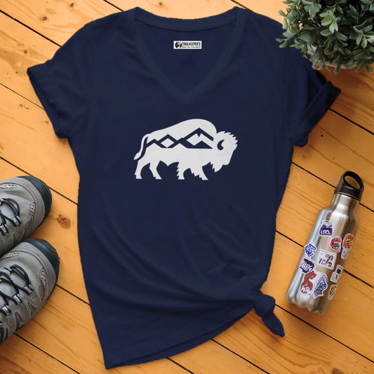 Buffalo Silhouette V-Neck T-Shirt