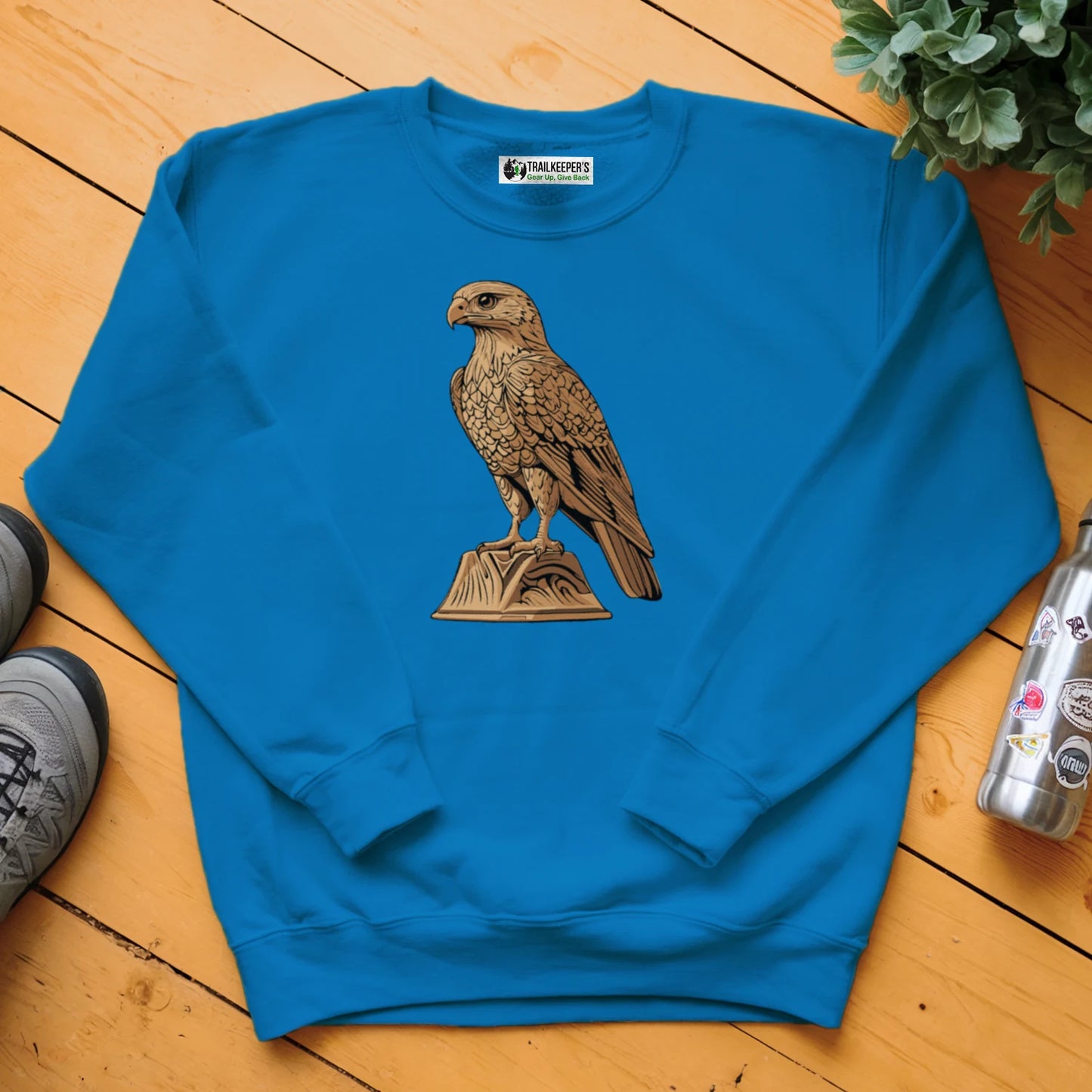 Carved Falcon Statue Sweatshirt