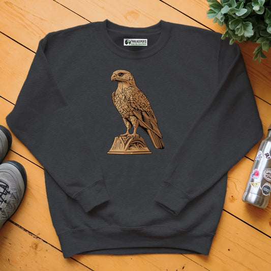Carved Falcon Statue Sweatshirt