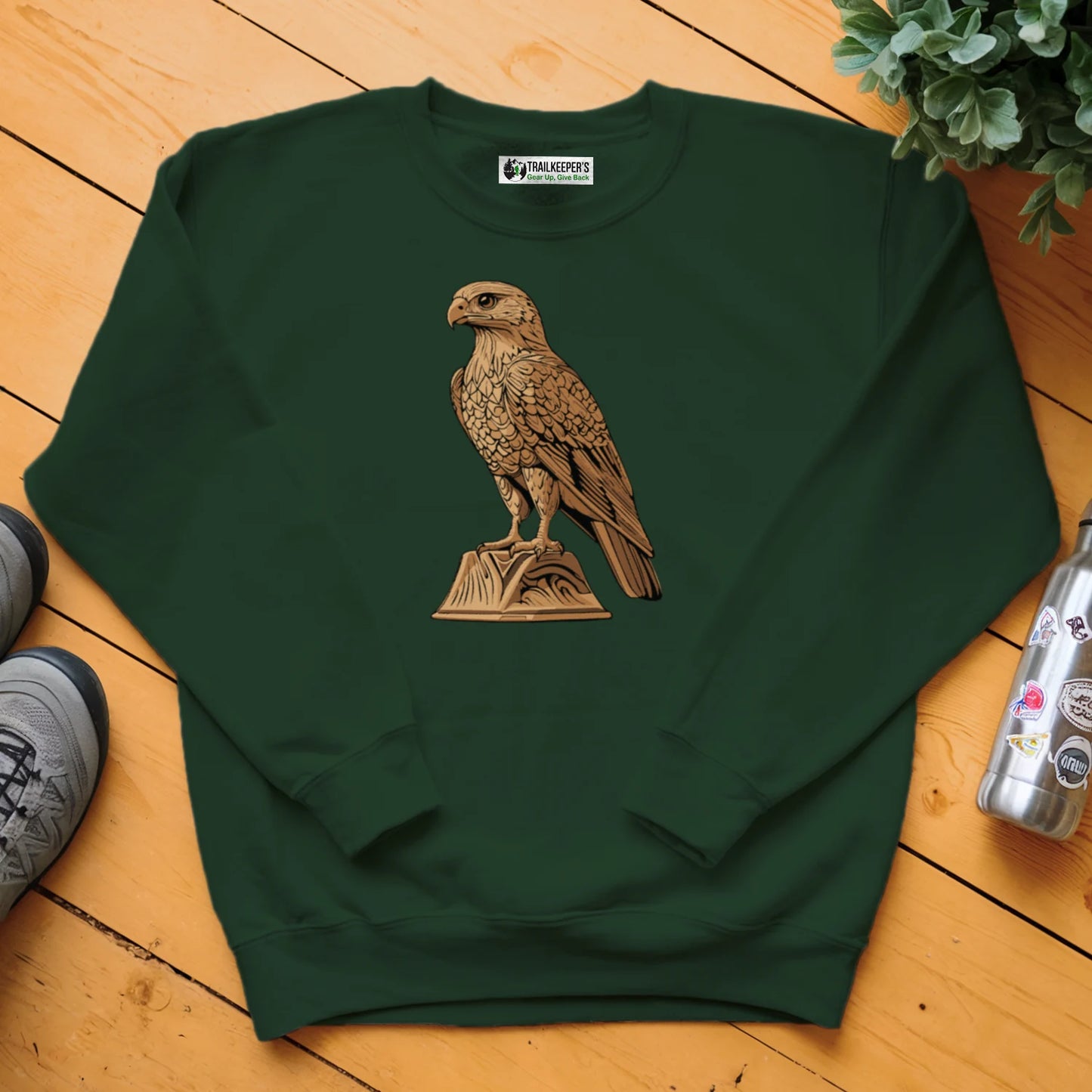 Carved Falcon Statue Sweatshirt