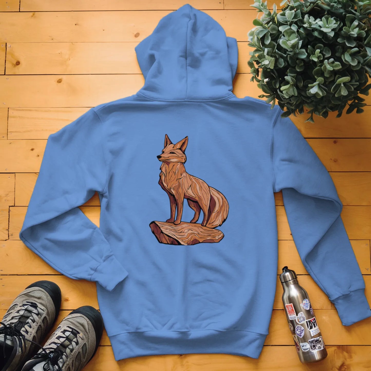 Carved Fox Statue Hoodie