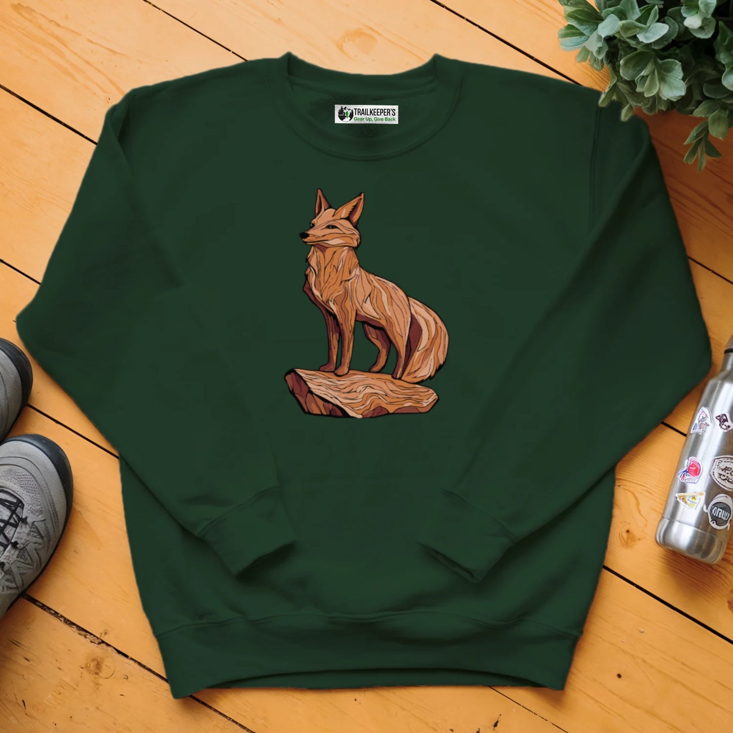 Carved Fox Statue Sweatshirt