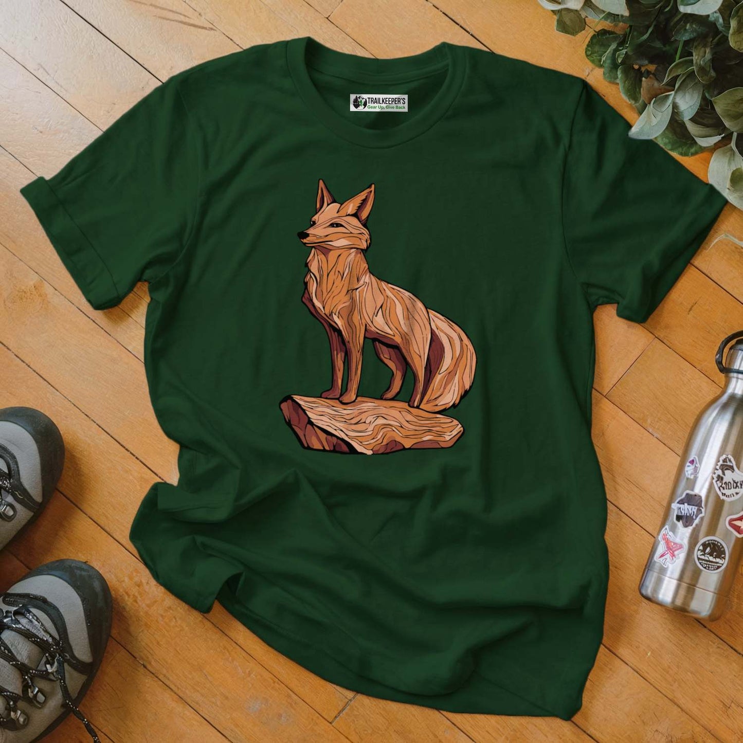 Carved Fox Statue T-Shirt