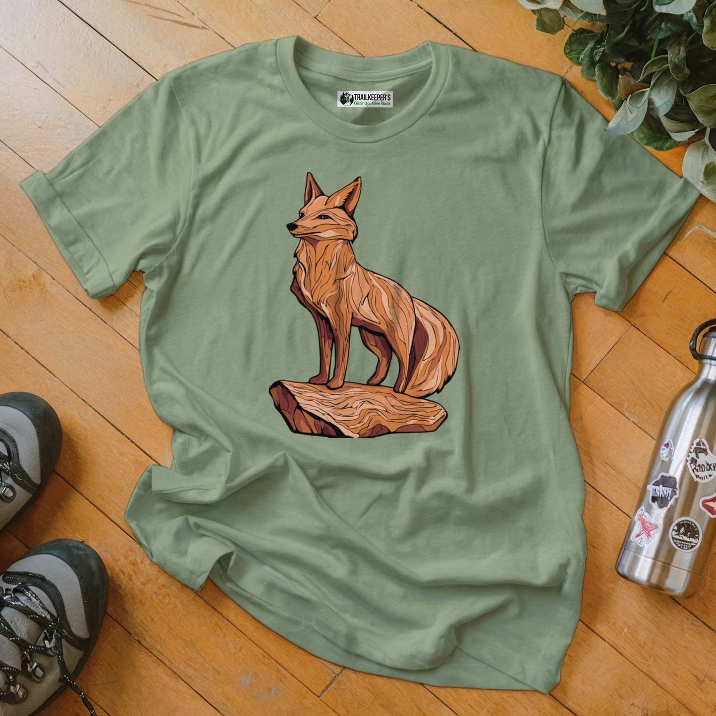 Carved Fox Statue T-Shirt