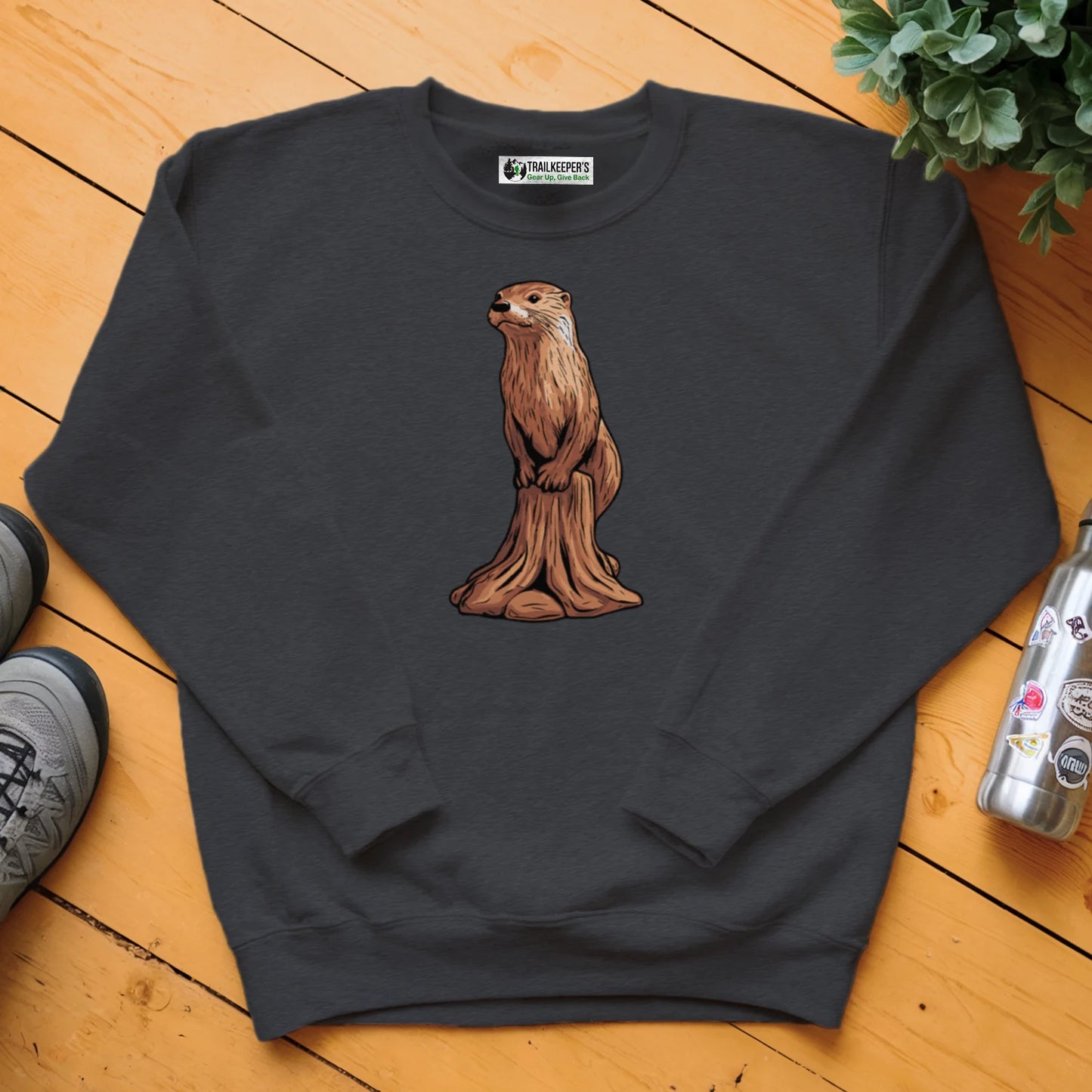 Carved Otter Statue Sweatshirt