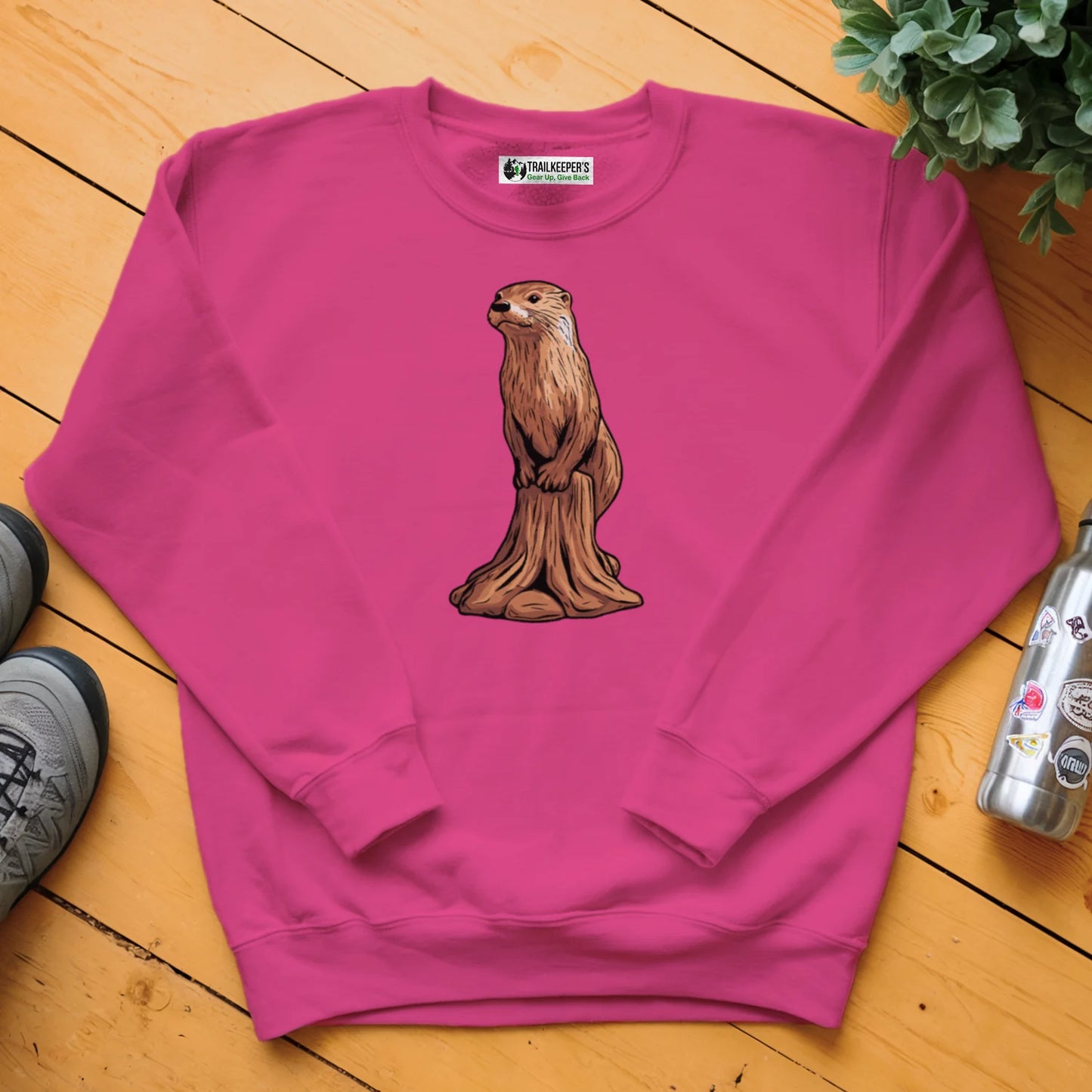 Carved Otter Statue Sweatshirt