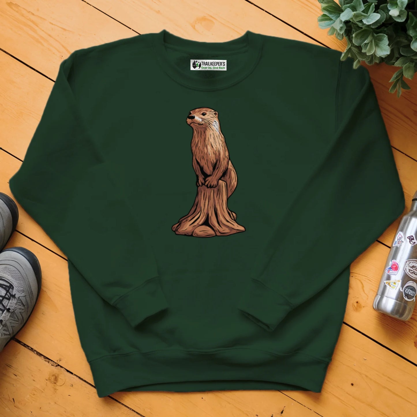 Carved Otter Statue Sweatshirt